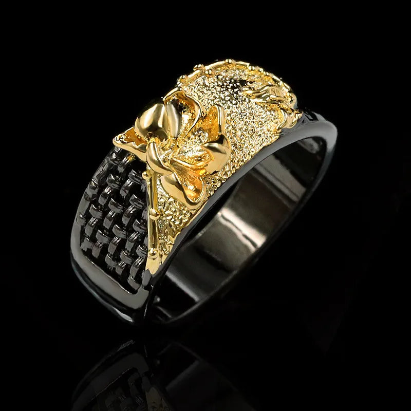 Elegant Moonstone Zircon Black & Gold Series Rings