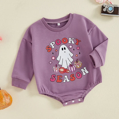 Halloween Onesies! Girl’s Long Sleeve Ghost Onesies