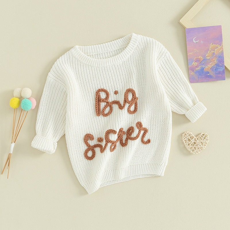 Girl's "Big Sister" Family Matching Sibling Sweaters