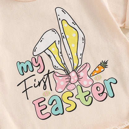 Girl's Easter Bunny Ears Rompers