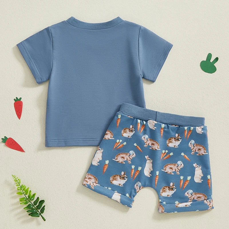 Boy's & Girl's Easter Bunny Shirt & Shorts Sets