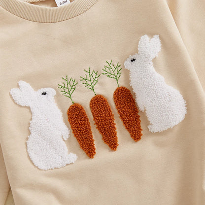 Boy's & Girl's Embroidered Easter Bunny Onesies