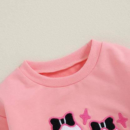 Halloween Outfits! Girl's Embroidered "Boo" Ghost Sweatshirts