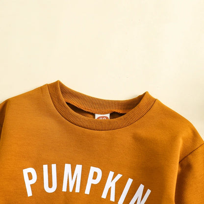 Boy's & Girl's 2-Piece "Pumpkin Pie" Sweatshirts & Pants Sets