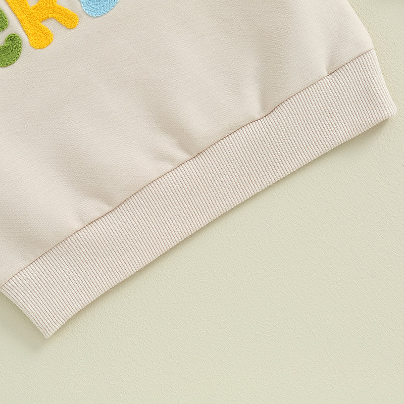 Boy's & Girl's Embroidered "Cousin Crew" Fuzzy Letter Sweatshirts