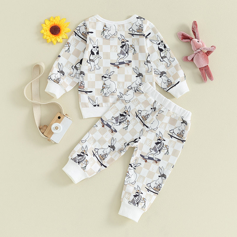 2-piece Fall Sets! Boy's & Girl's Bunny Sweatshirts & Sweatpants