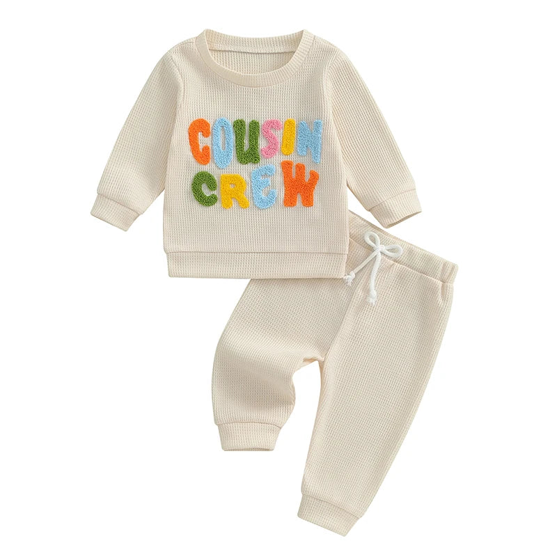 Family Matching! 2-Piece Boy's & Girl's "Cousin Crew" Sweatshirts & Pants