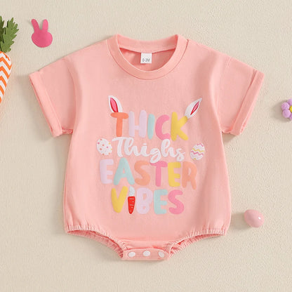 Girl's Easter Bunny Ears Rompers