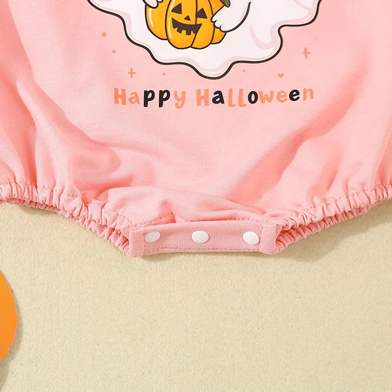 Halloween Onesies! Girl’s Long Sleeve Ghost Romper Sweatshirts