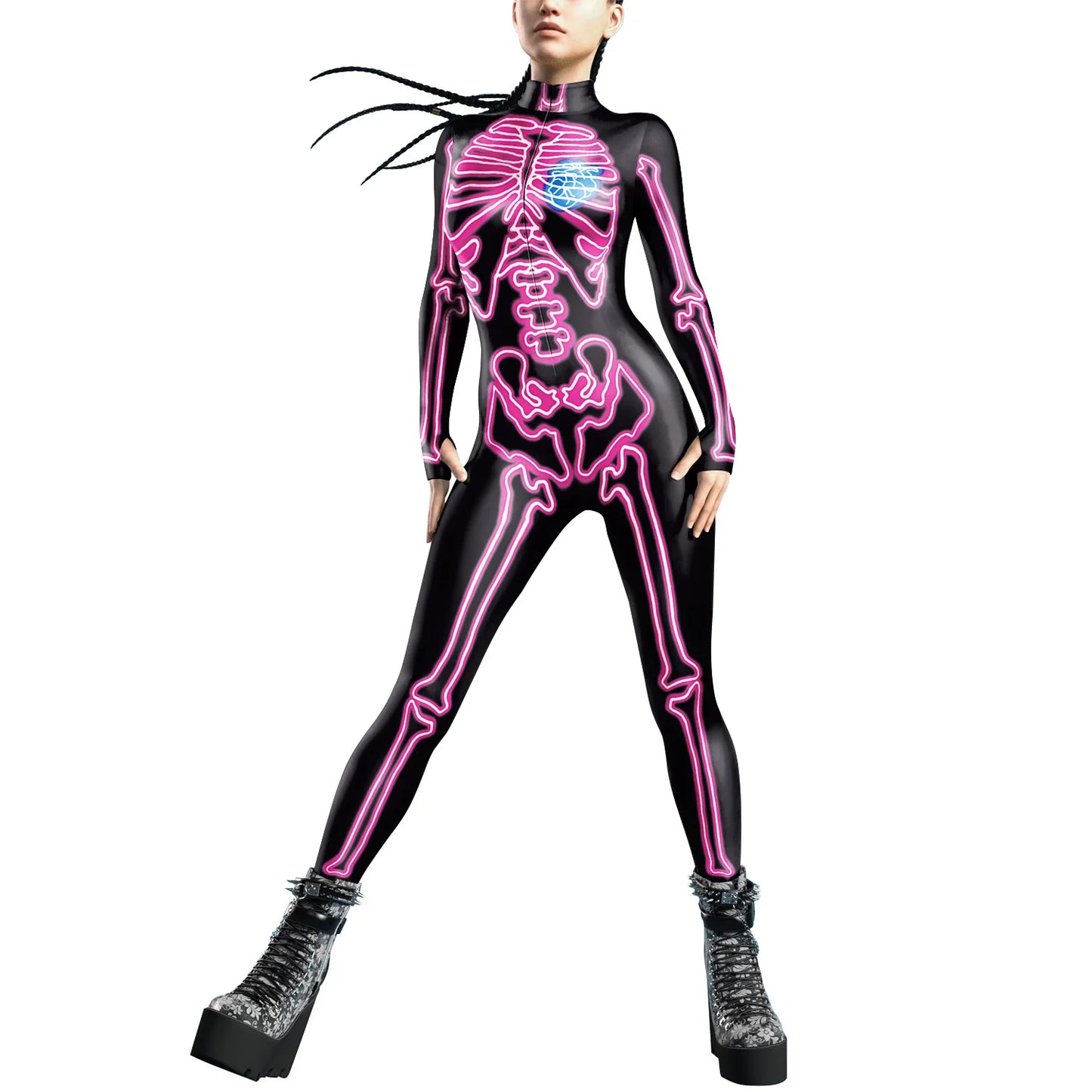 Skeleton Bodysuits! Full Adult One Piece Day of The Dead, Halloween, Costume Party, Cosplay