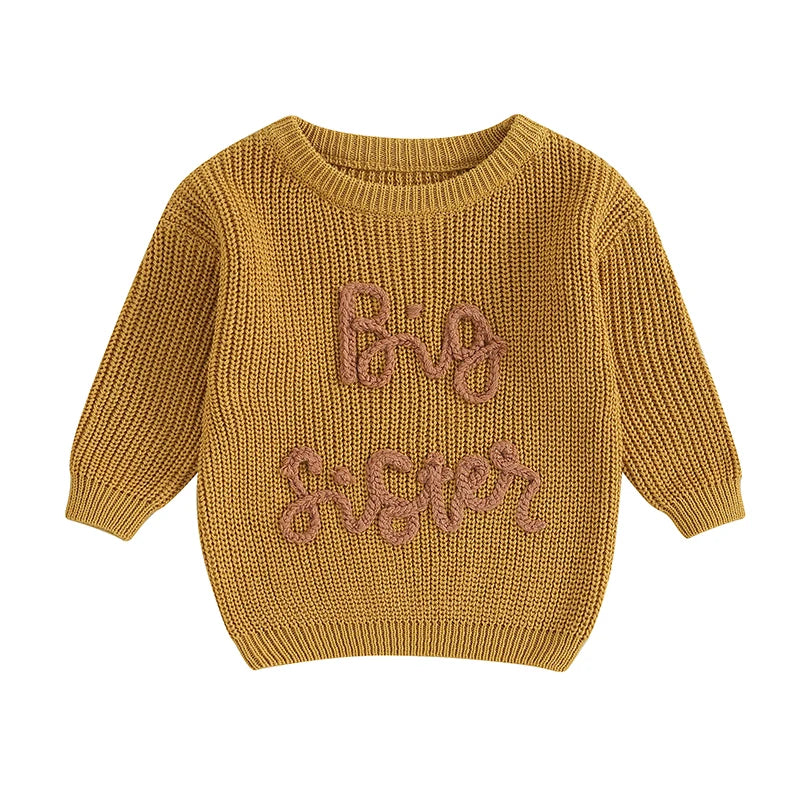 Girl's "Big Sister" Family Matching Sibling Sweaters