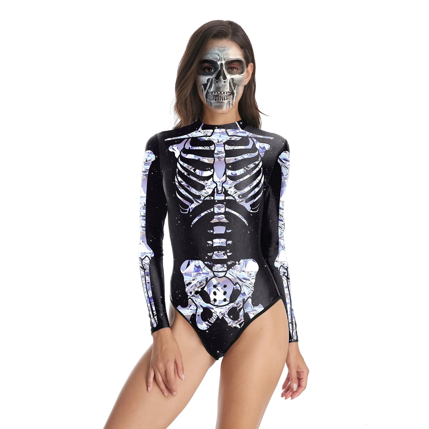 Skeleton Bodysuits! One Piece Day of The Dead, Halloween, Costume Party, Cosplay