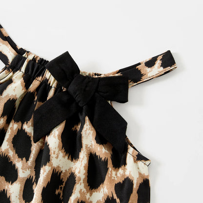 Family Matching! T-shirts & Leopard Belted Cami Dresses