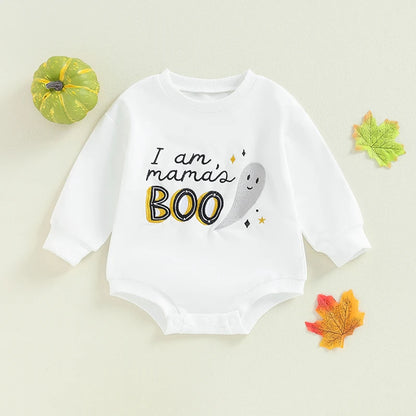 Girl's & Boy's Halloween *I am mama's BOO* Long Sleeve Onesies