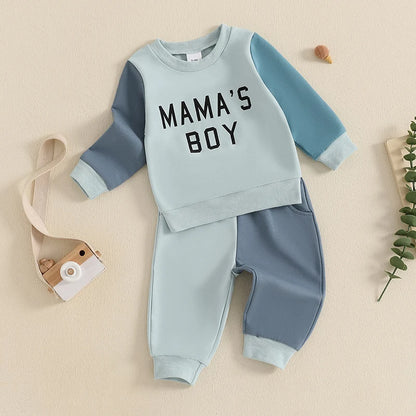 2-Piece Fall Outfits! Boy’s Long Sleeve Sweatshirt & Pants Sets