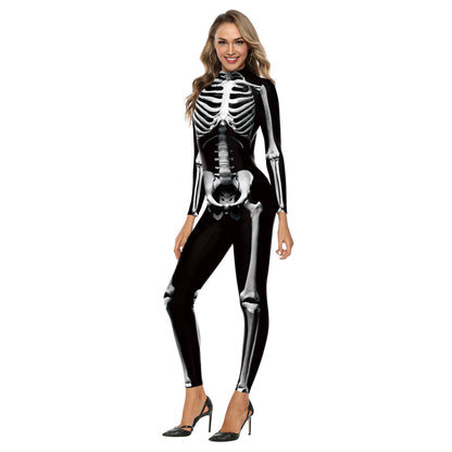 Skeleton Bodysuits! Full Adult One Piece Day of The Dead, Halloween, Costume Party, Cosplay