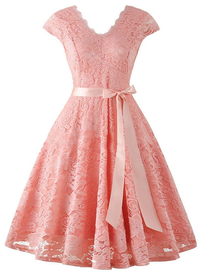 Gorgeous Lace Formal Midi Party Dresses
