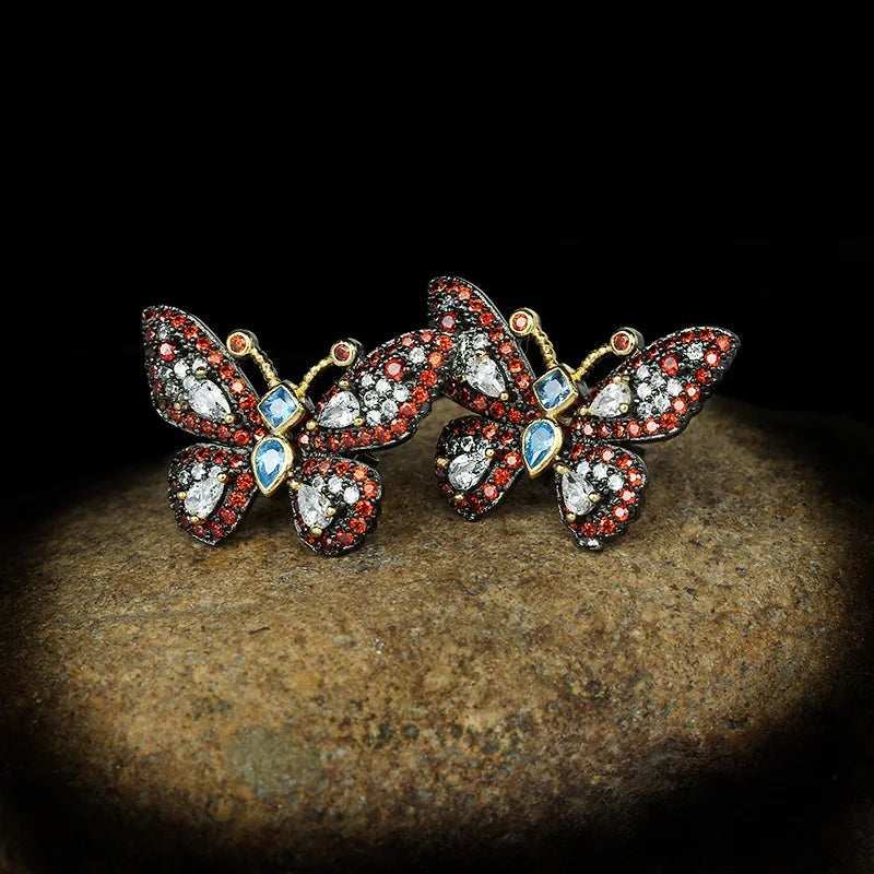 Butterfly Earrings Butterfly Earrings Zircon Butterfly Earrings