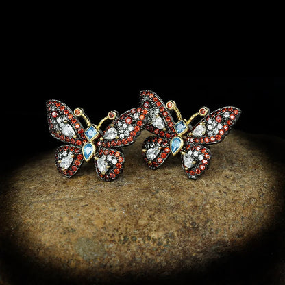 Butterfly Earrings Butterfly Earrings Zircon Butterfly Earrings