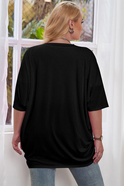 Plus Ribbed Cocoon Cover Up