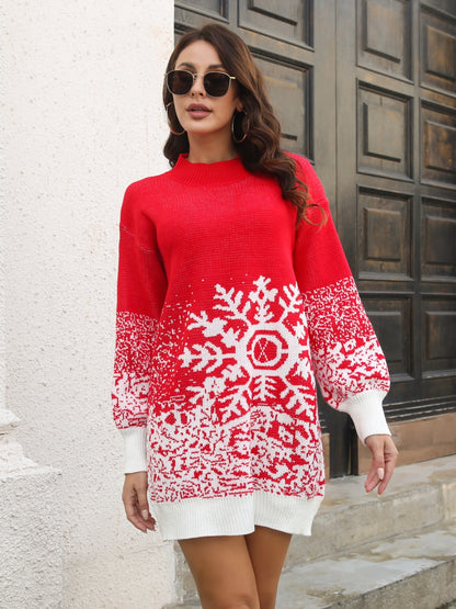 Snowflake  Sweater Dress