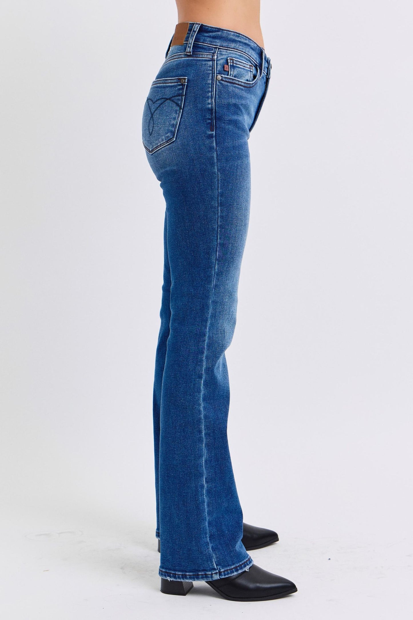 Run Mid-Rise Bootcut Jeans with Thermal Lining