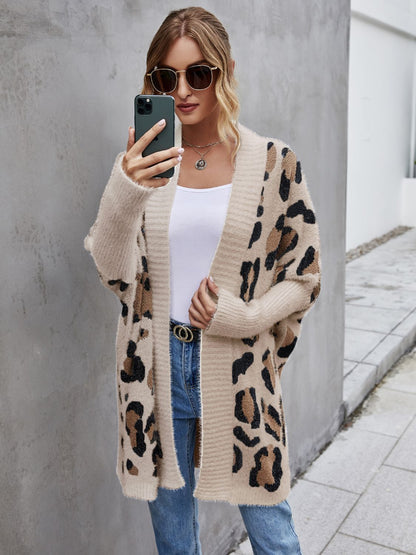 Leopard  Fuzzy Cardigan