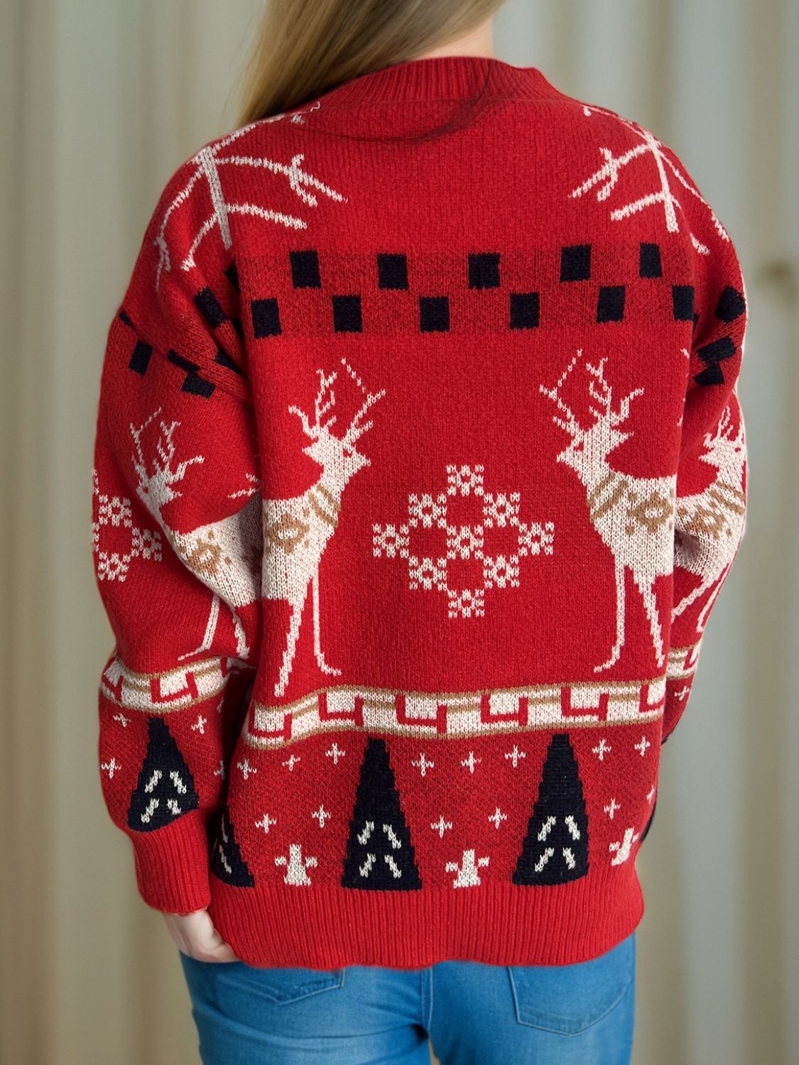 Christmas Round Neck Long Sleeve Sweater