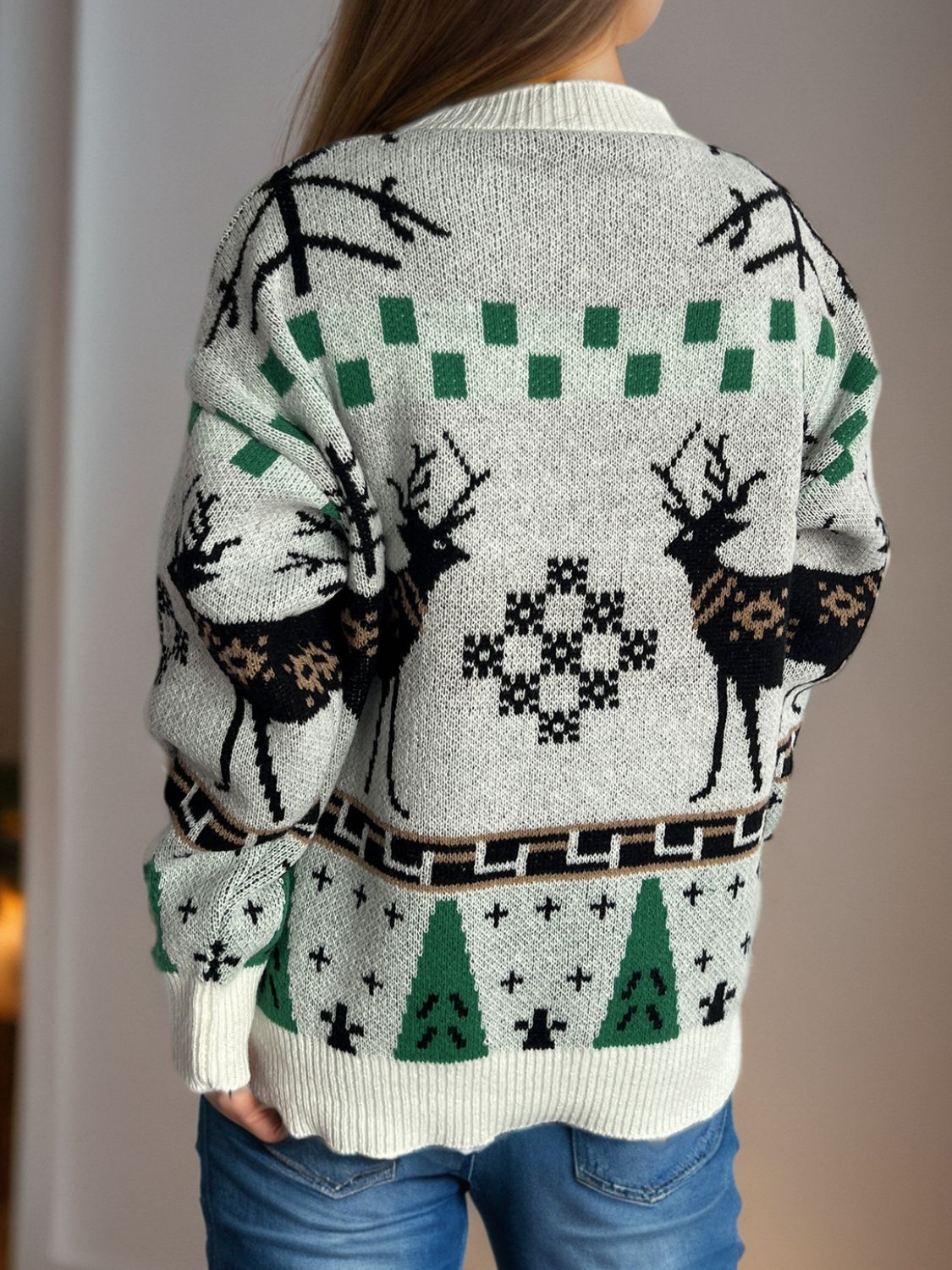 Christmas Round Neck Long Sleeve Sweater