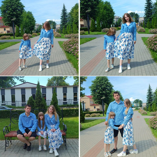 Family Matching! Floral Dresses, Rompers & Coolmax Button-Up Shirts