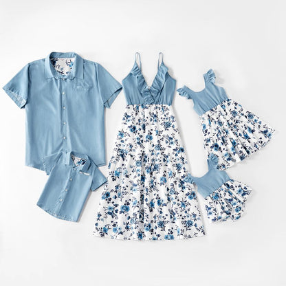 Family Matching! Floral Dresses, Rompers & Coolmax Button-Up Shirts