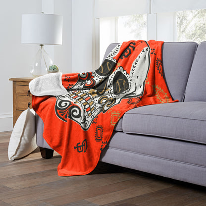 CANDY SKULL - SF GIANTS Silk Touch Sherpa Blanket 50"x60"