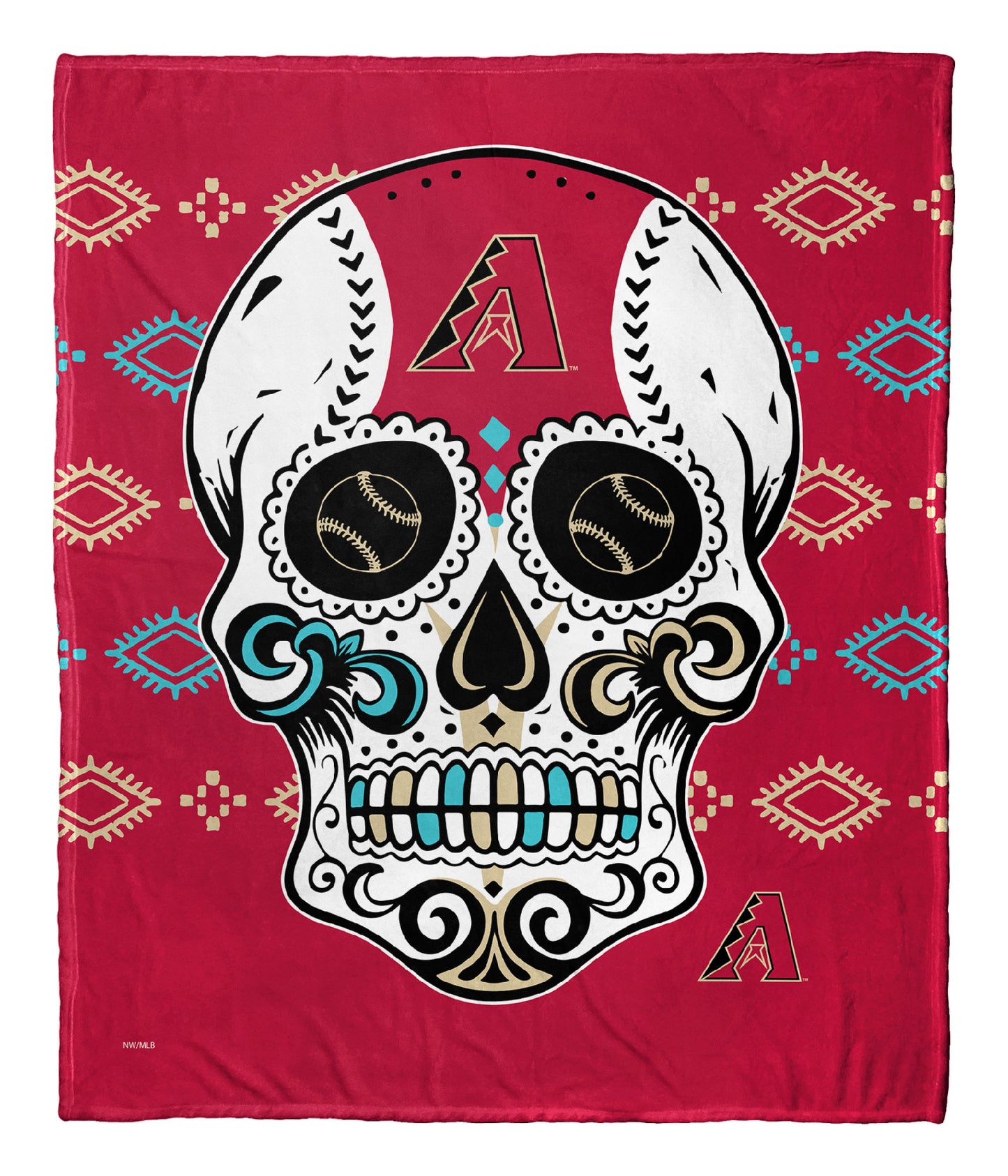 CANDY SKULL - DBACKS Silk Touch Throw 50"x60"