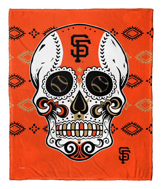 CANDY SKULL - SF GIANTS Silk Touch Throw 50"x60"