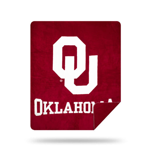 Oklahoma OFFICIAL Microplush NCAA Denali® Sliver Knit Throw 60"x72"