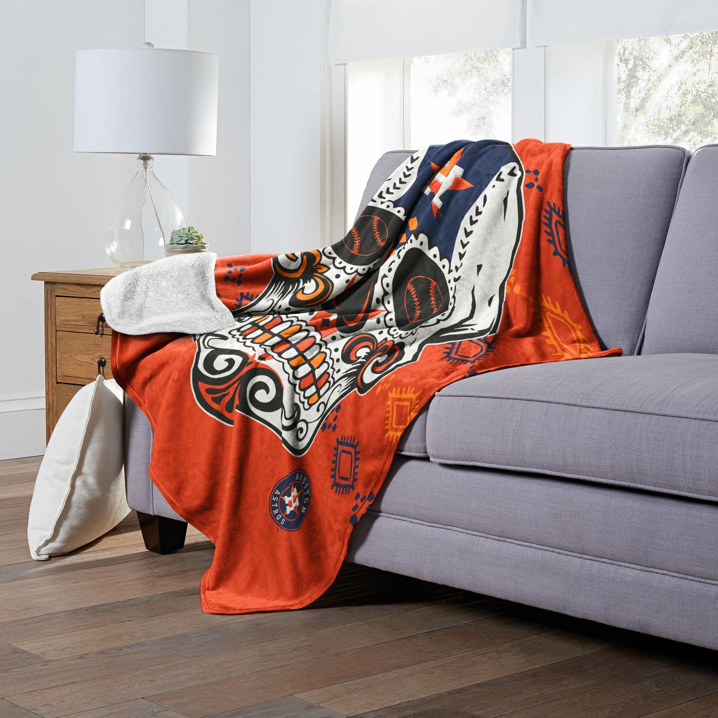 CANDY SKULL - ASTROS Silk Touch Sherpa Blanket 50"x60"