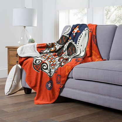 CANDY SKULL - ASTROS Silk Touch Sherpa Blanket 50"x60"