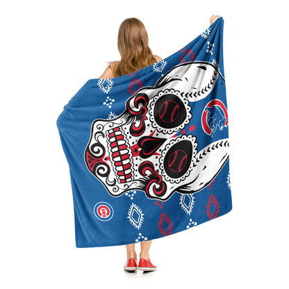 CANDY SKULL - CUBS Silk Touch Throw 50"x60"