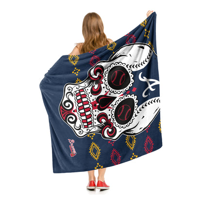 CANDY SKULL - BRAVES Silk Touch Throw 50"x60"