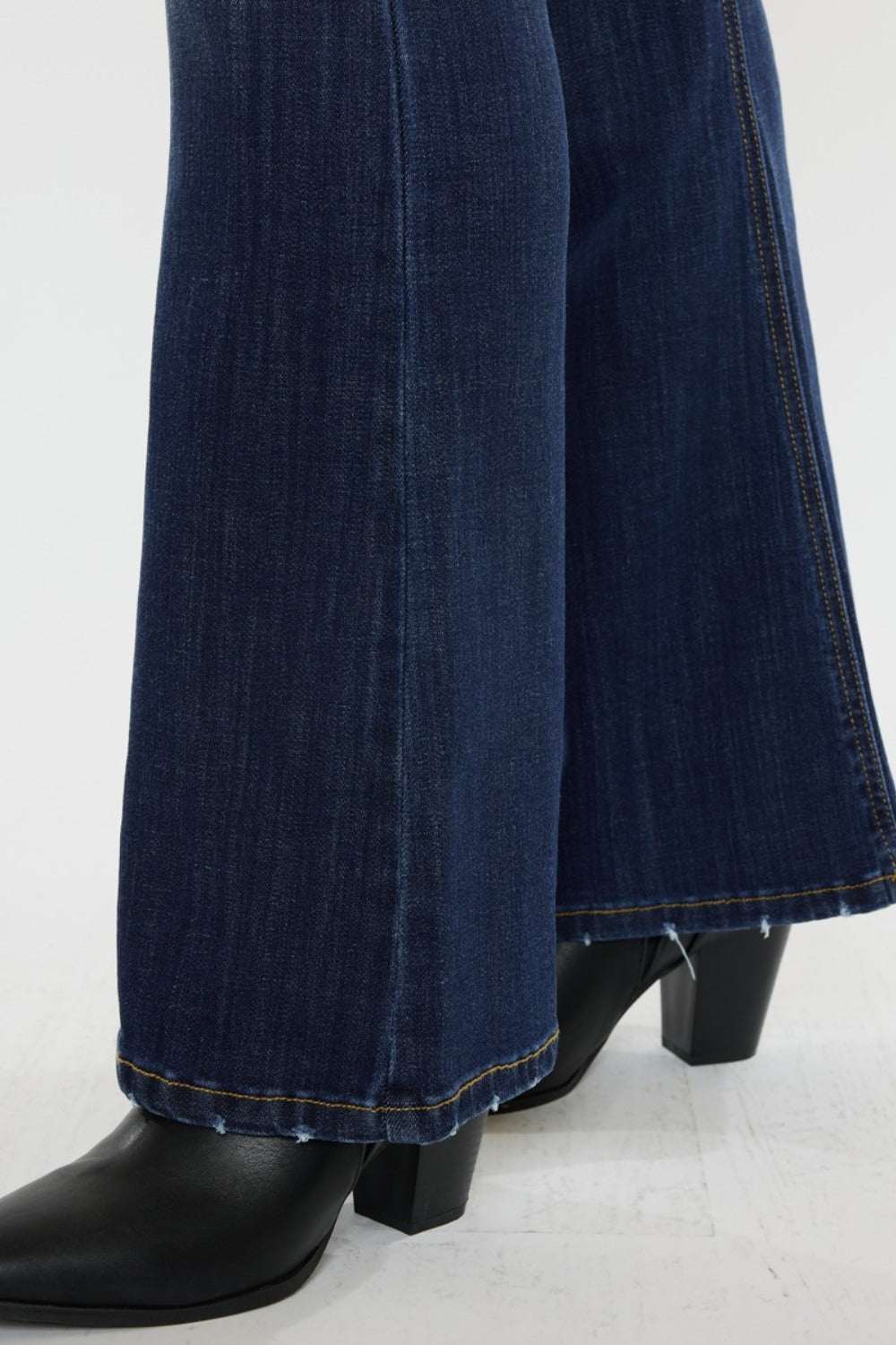 Mid Rise Slim Flare Jeans