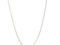 10k White Gold Oval Cable Link Chain (0.97 mm)