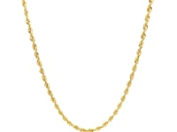 14k Yellow Gold Solid Diamond Cut Rope Chain (2.50 mm)