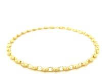 4.7mm 14k Yellow Gold Puffed Mariner Anklet 