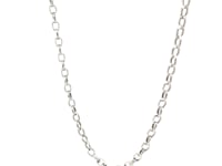 3.2mm 14k White Gold Oval Rolo Chain (3.20 mm)