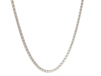 14k White Gold Round Wheat Chain (2.1 mm)