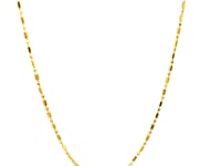 14k Yellow Gold Diamond-Cut Alternating Bead Chain (1.10 mm)