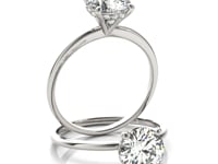 14k White Gold Prong Set Round Diamond Engagement Ring (2 cttw)