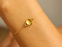 14K Yellow Gold Saturn Bracelet