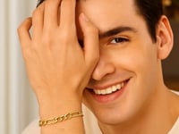 10k Yellow Gold Lite Figaro Bracelet (6.60 mm)