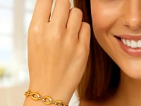 14k Yellow Gold Infinity Link Bracelet